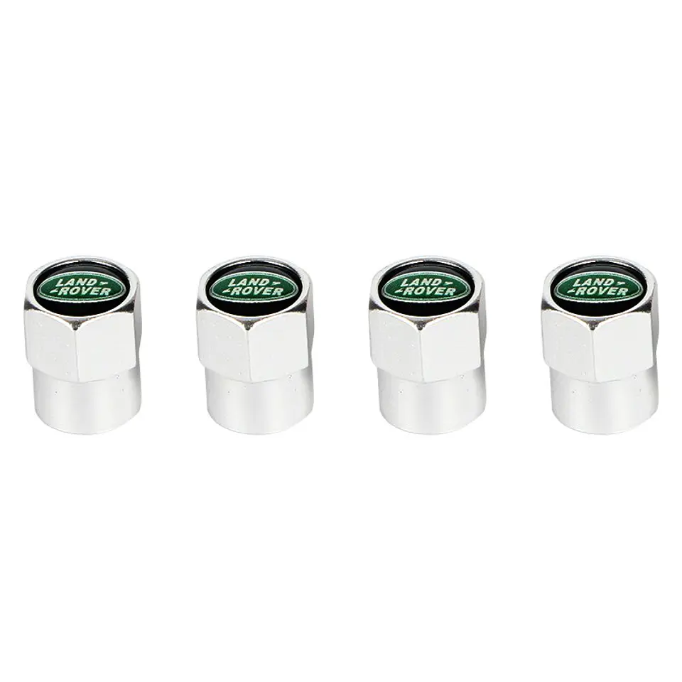 Set X4 Tapas Válvulas Metálicas Aire Ruedas Para Land Rover 1