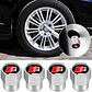 Set X4 Tapas Válvulas Metálicas Aire Ruedas Para Audi Sline - Miniatura 3