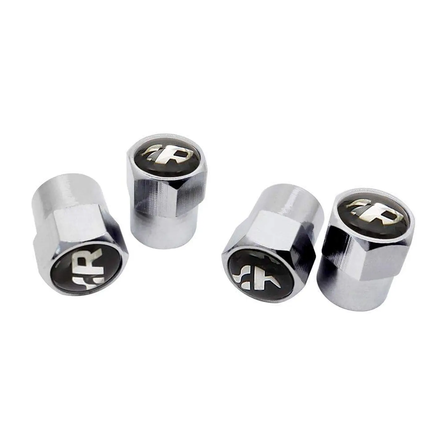 Set X4 Tapas Válvulas Metálicas Rline Aire Rueda par Volkswagen R Line 2