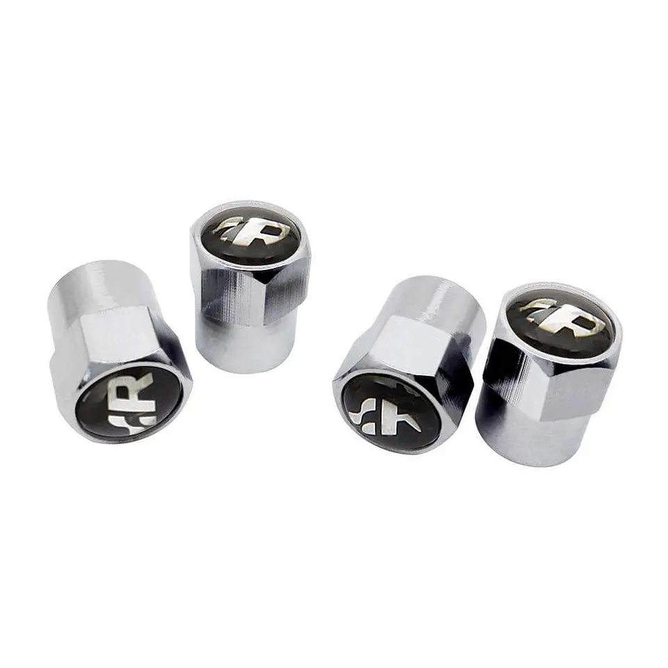Set X4 Tapas Válvulas Metálicas Rline Aire Rueda par Volkswagen R Line 2