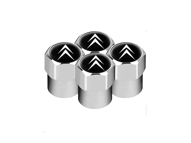 Set X4 Tapas Válvulas Metálicas Aire Ruedas Para Citroën 1