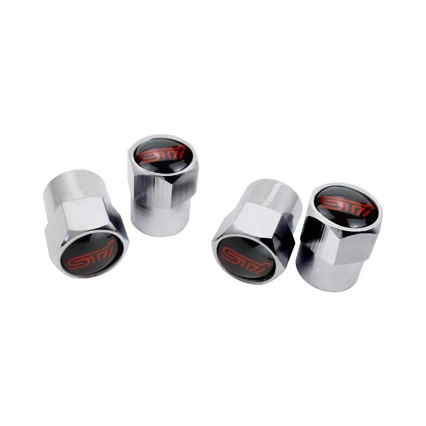 Set X4 Tapas Válvulas Metálicas Aire Ruedas Para Subaru Sti 1