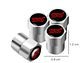 Set X4 Tapas Válvulas Metálicas Aire Ruedas Para Subaru Sti - Miniatura 2