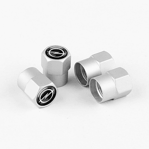 Set X4 Tapas Válvulas Metálicas Aire Ruedas Para Opel