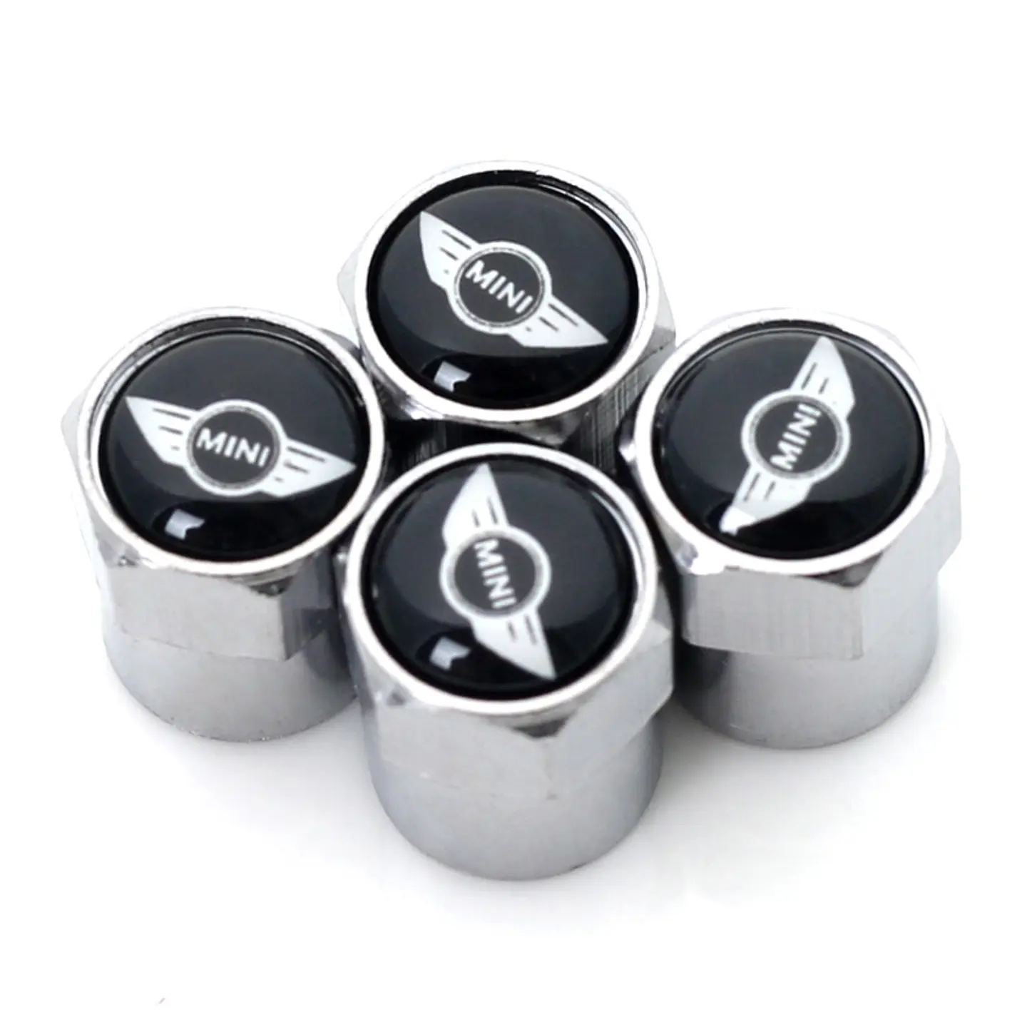 Set X4 Tapas Válvulas Metálicas Aire Ruedas Para Mini Cooper 2