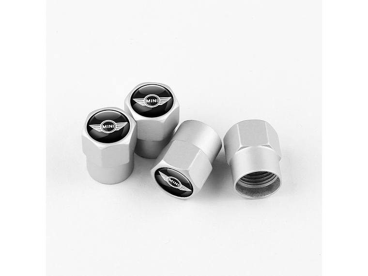 Set X4 Tapas Válvulas Metálicas Aire Ruedas Para Mini Cooper 1