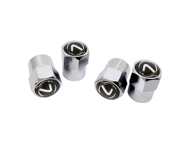 Set X4 Tapas Válvulas Metálicas Aire Ruedas Para Lexus 2
