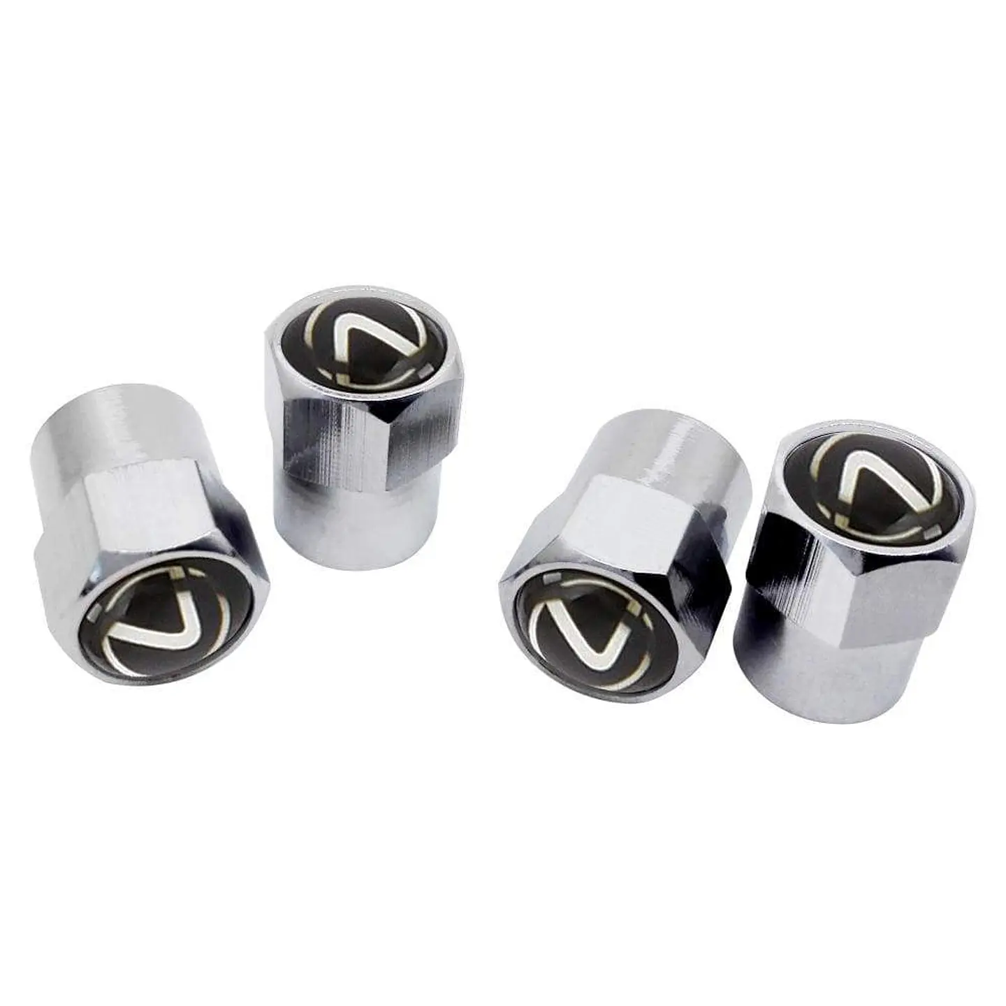 Set X4 Tapas Válvulas Metálicas Aire Ruedas Para Lexus 2