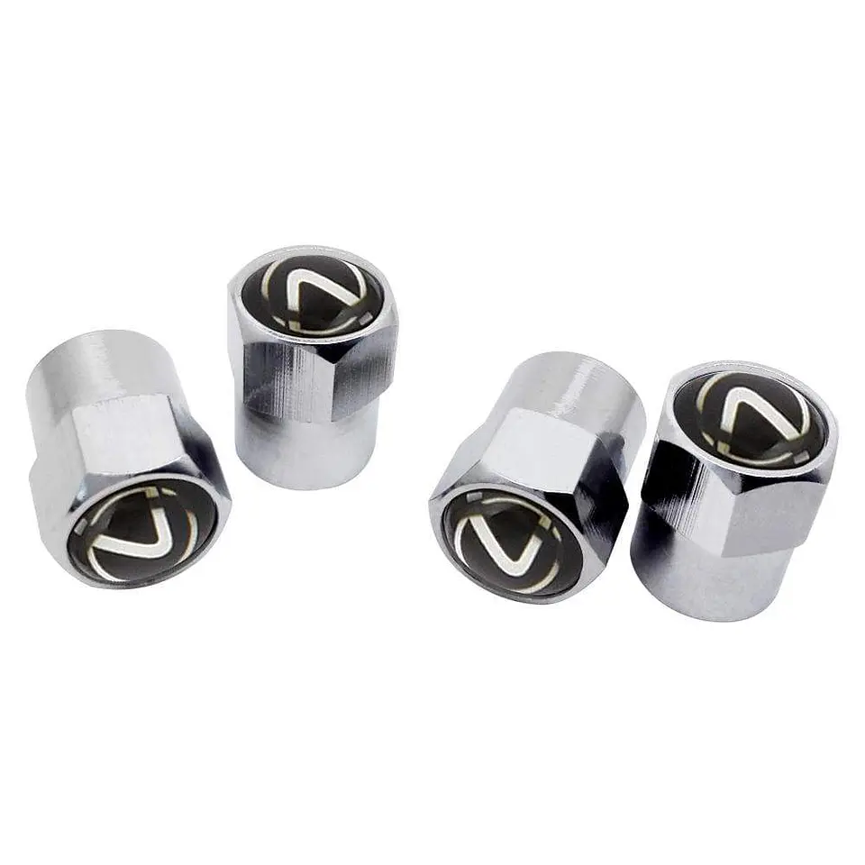 Set X4 Tapas Válvulas Metálicas Aire Ruedas Para Lexus 2