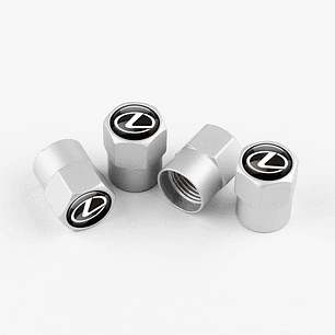 Set X4 Tapas Válvulas Metálicas Aire Ruedas Para Lexus