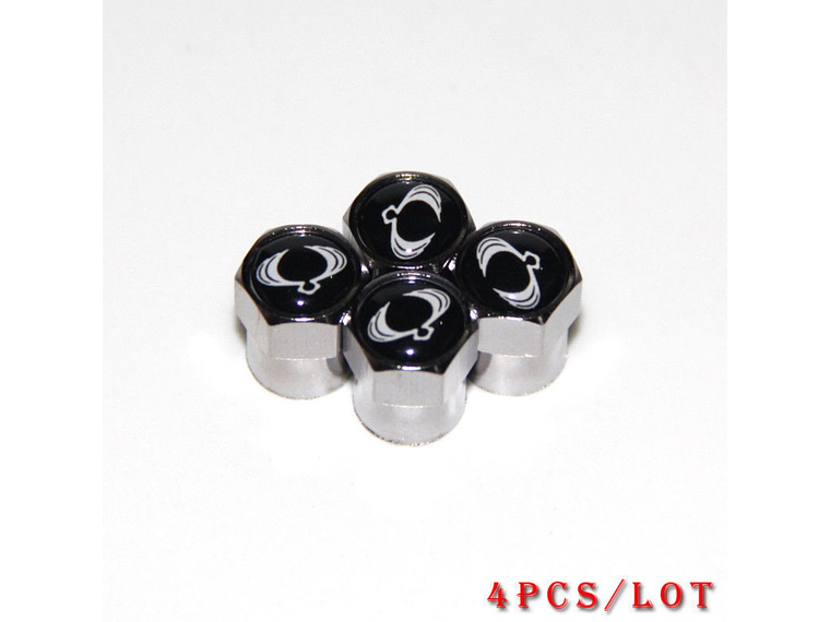 Set X4 Tapas Válvulas Metálicas Aire Ruedas Para Ssangyong 1