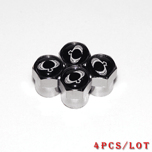 Set X4 Tapas Válvulas Metálicas Aire Ruedas Para Ssangyong