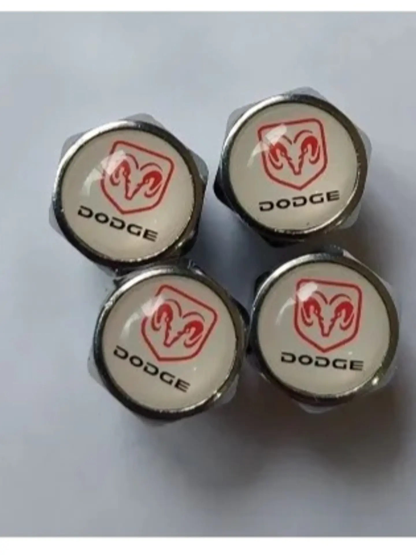 Set X4 Tapas Válvulas Metálicas Aire Ruedas Para Dodge 1