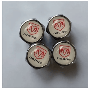 Set X4 Tapas Válvulas Metálicas Aire Ruedas Para Dodge