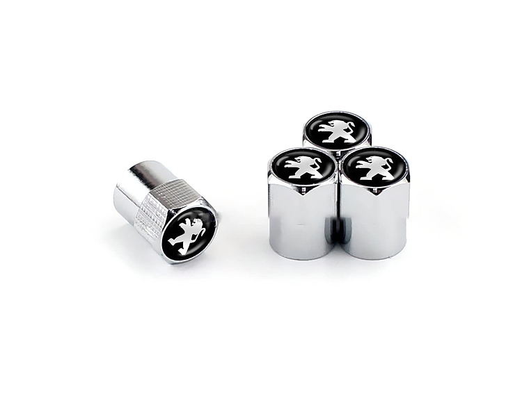Set X4 Tapas Válvulas Metálicas Aire Ruedas Para Peugeot 1