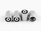 Set X4 Tapas Válvulas Metálicas Aire Rueda Para Renault - Miniatura 1