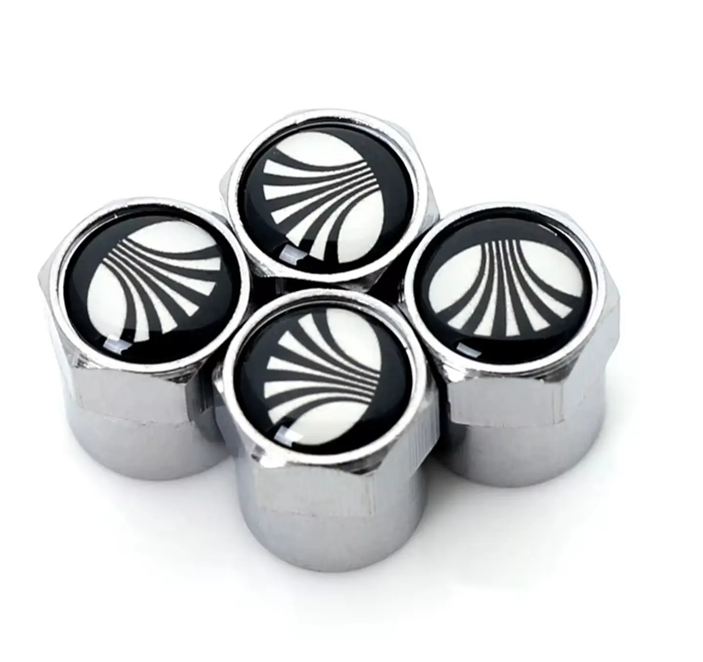 Set X4 Tapas Válvulas Metálicas Aire Rueda Para Daewoo 1