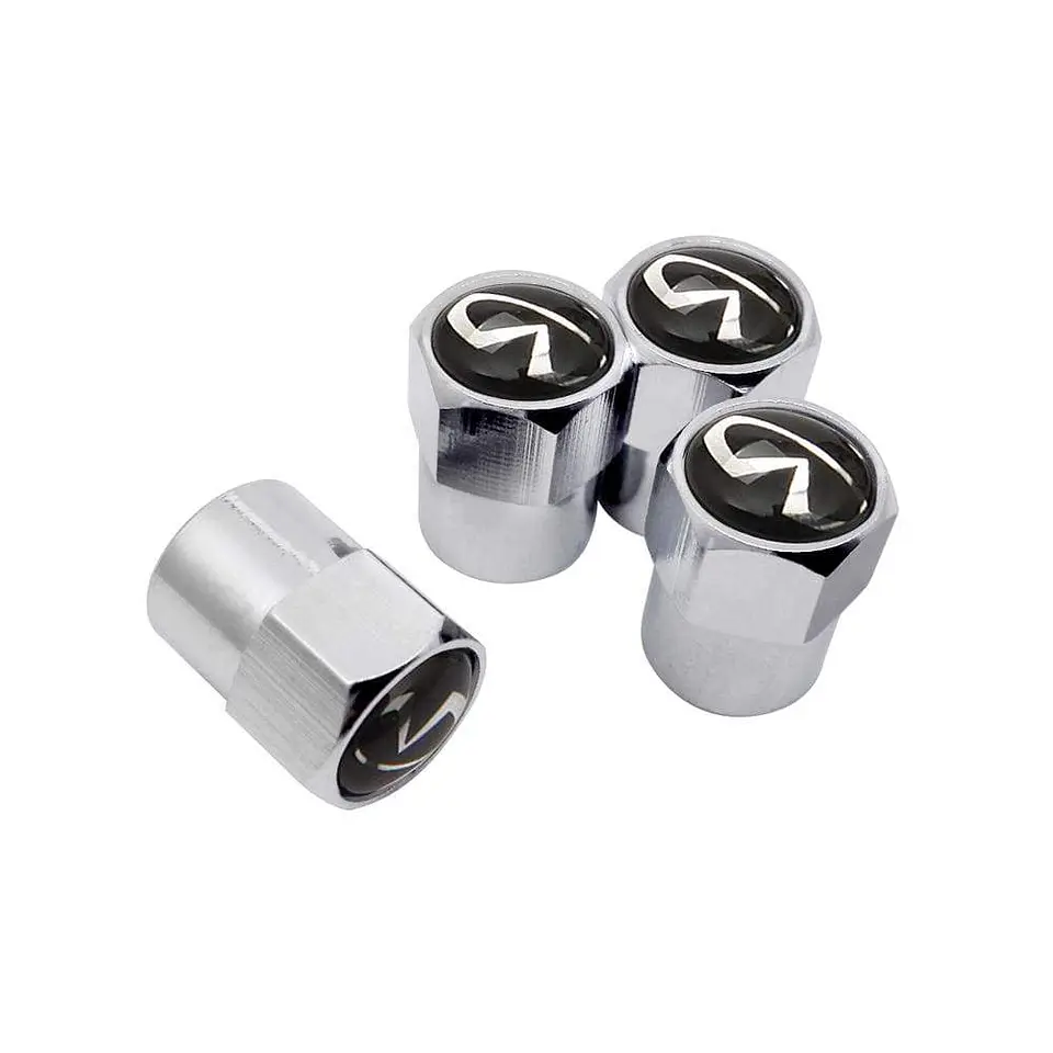 Set X4 Tapas Válvulas Metálicas Aire Rueda Para Infiniti 2