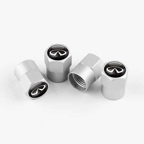 Set X4 Tapas Válvulas Metálicas Aire Rueda Para Infiniti