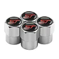 Set X4 Tapas Válvulas Metálicas Aire Rueda Para Ford ST - Miniatura 1