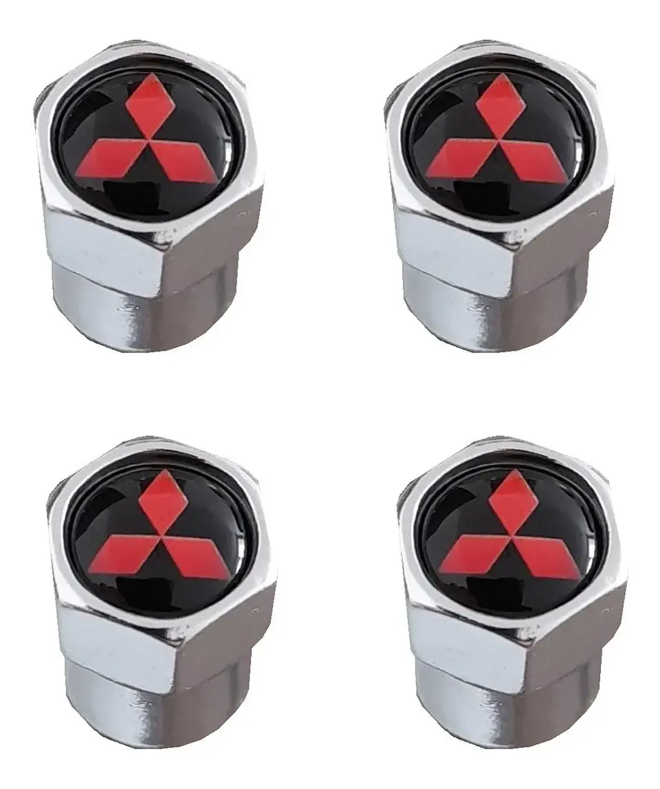 Set X4 Tapas Válvulas Plásticas Aire Ruedas Para Mitsubishi 1