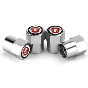 Set X4 Tapas Válvulas Plásticas Aire Ruedas Para Fiat