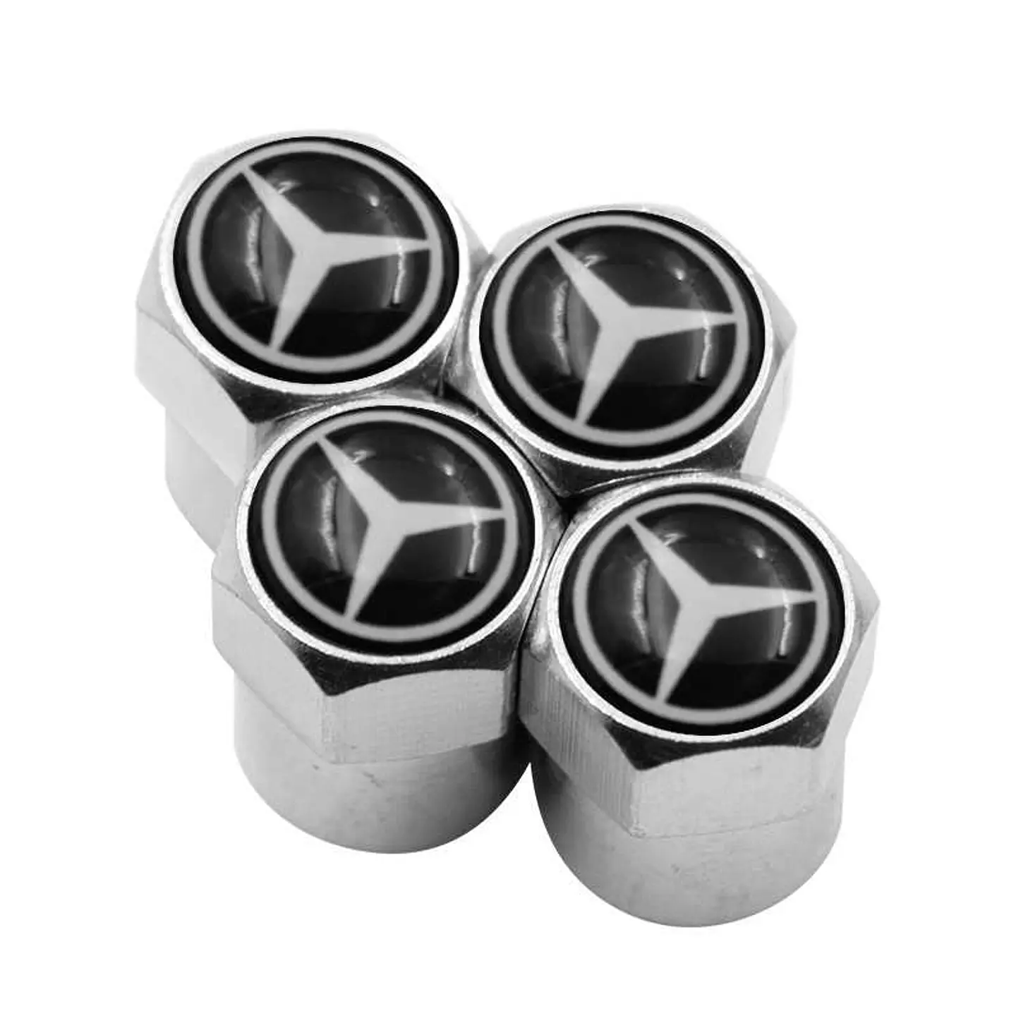 Set X4 Tapas Válvulas Plástica Aire Ruedas Para Mercedes Benz 2
