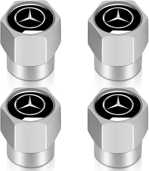 Set X4 Tapas Válvulas Plástica Aire Ruedas Para Mercedes Benz