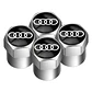 Set X4 Tapas Válvulas Plásticas Aire Ruedas Para Audi - Miniatura 1