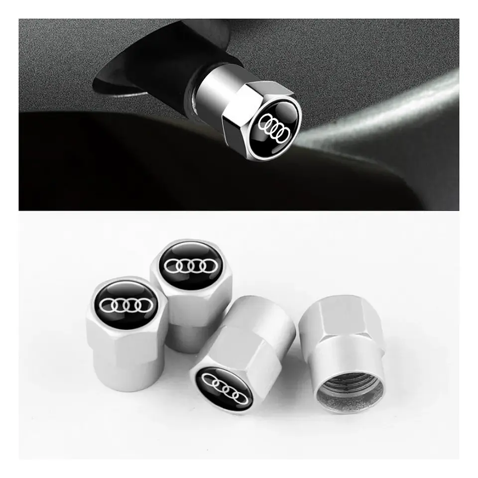 Set X4 Tapas Válvulas Plásticas Aire Ruedas Para Audi 3