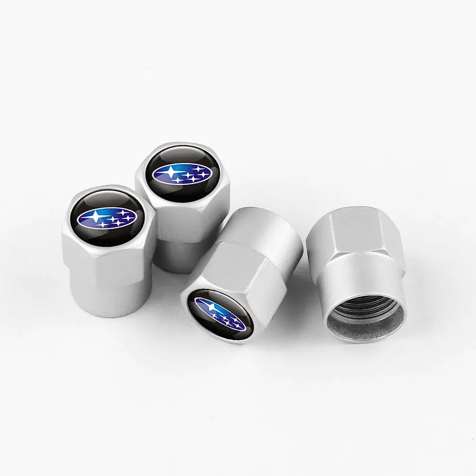 Set X4 Tapas Válvulas Plásticas Aire Ruedas Para Subaru 1