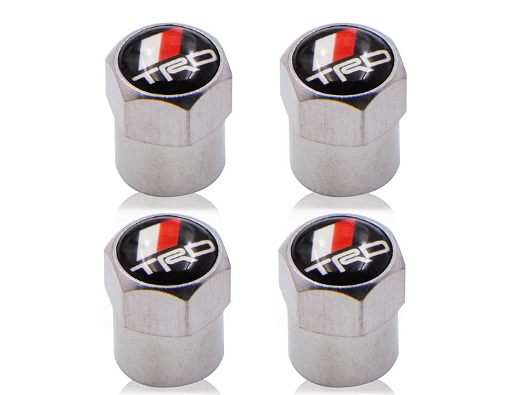 Set X4 Tapas Válvulas Metálicas Aire Ruedas Para Toyota Trd  1
