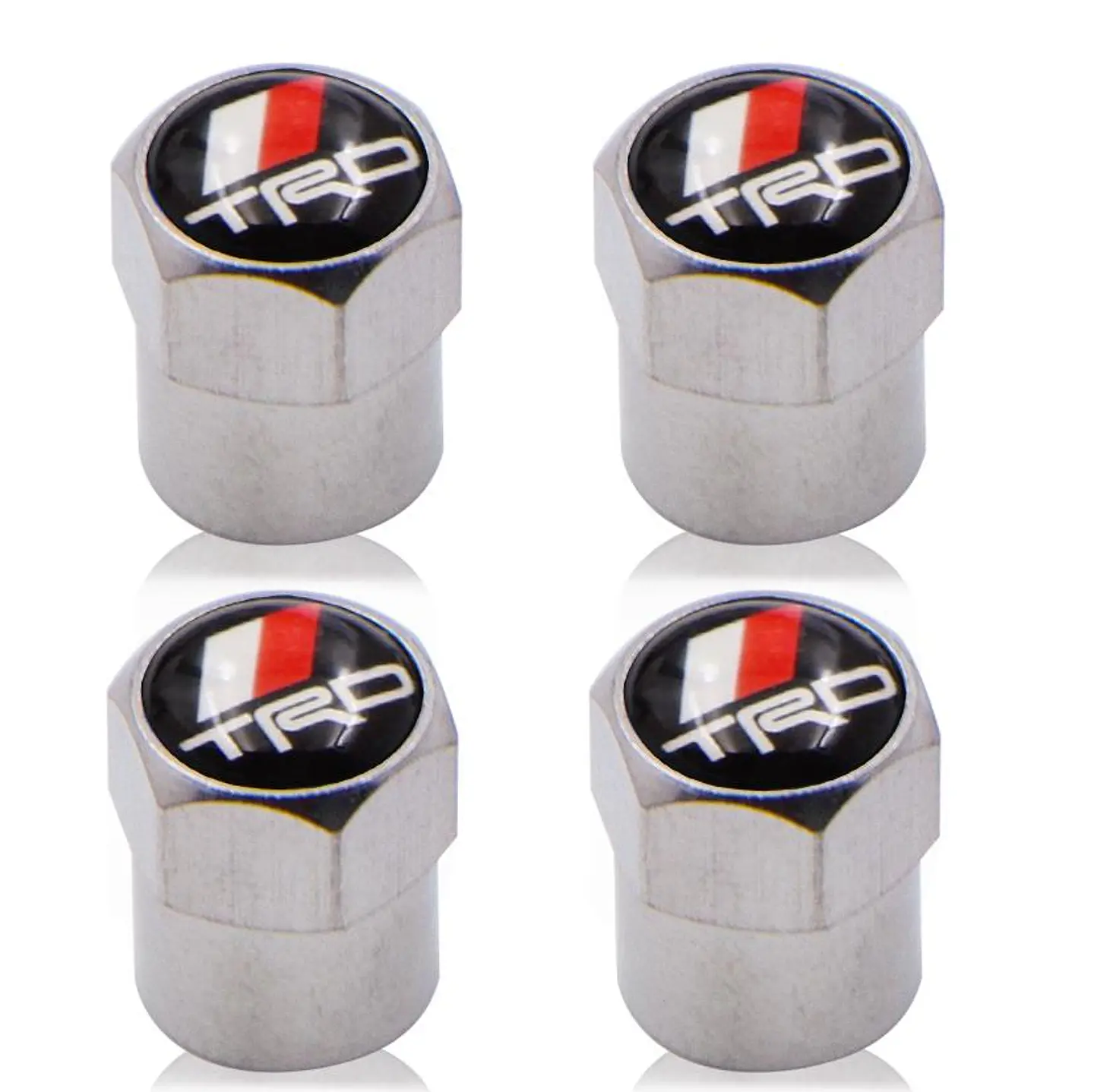 Set X4 Tapas Válvulas Metálicas Aire Ruedas Para Toyota Trd  1