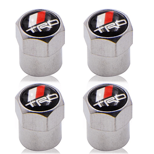 Set X4 Tapas Válvulas Metálicas Aire Ruedas Para Toyota Trd 