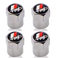 Set X4 Tapas Válvulas Metálicas Aire Ruedas Para Toyota Trd  - Miniatura 1