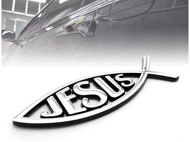 Insignia Emblema Jesús 3d Para Autos Motos Etc 2