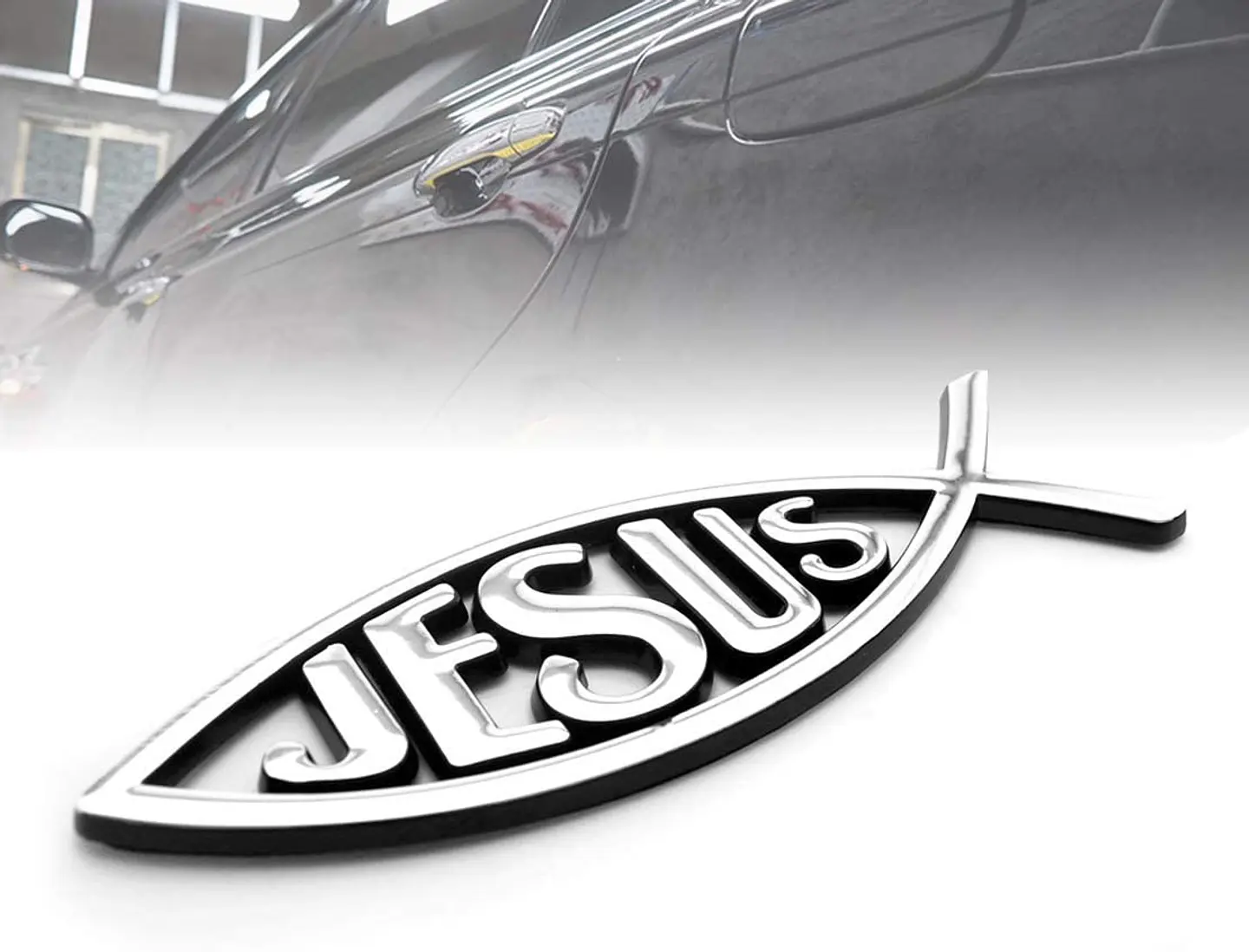 Insignia Emblema Jesús 3d Para Autos Motos Etc 2