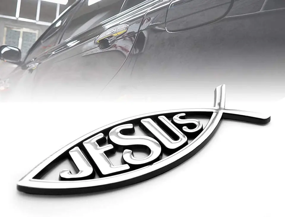 Insignia Emblema Jesús 3d Para Autos Motos Etc 2