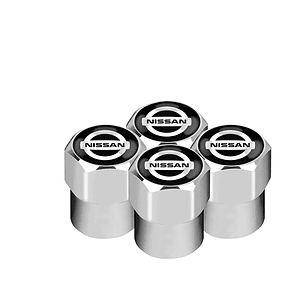 Set X4 Tapas Válvulas Plásticas Aire Ruedas Para Nissan