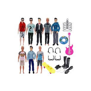 Set 25 Piezas Accesorios Moda Fashions Para Muñecos ken 30cm 