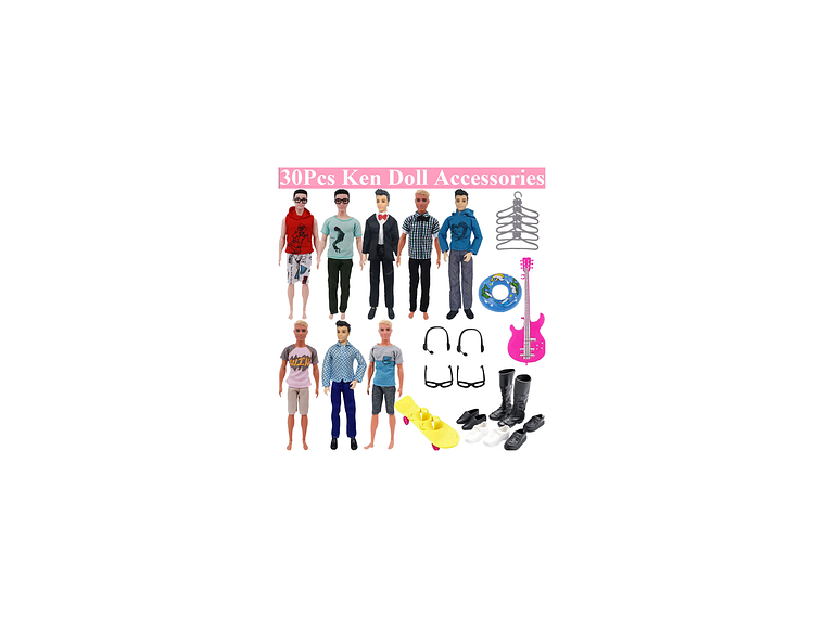 Set 25 Piezas Accesorios Moda Fashions Para Muñecos ken 30cm  2