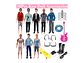 Set 25 Piezas Accesorios Moda Fashions Para Muñecos ken 30cm  - Miniatura 2