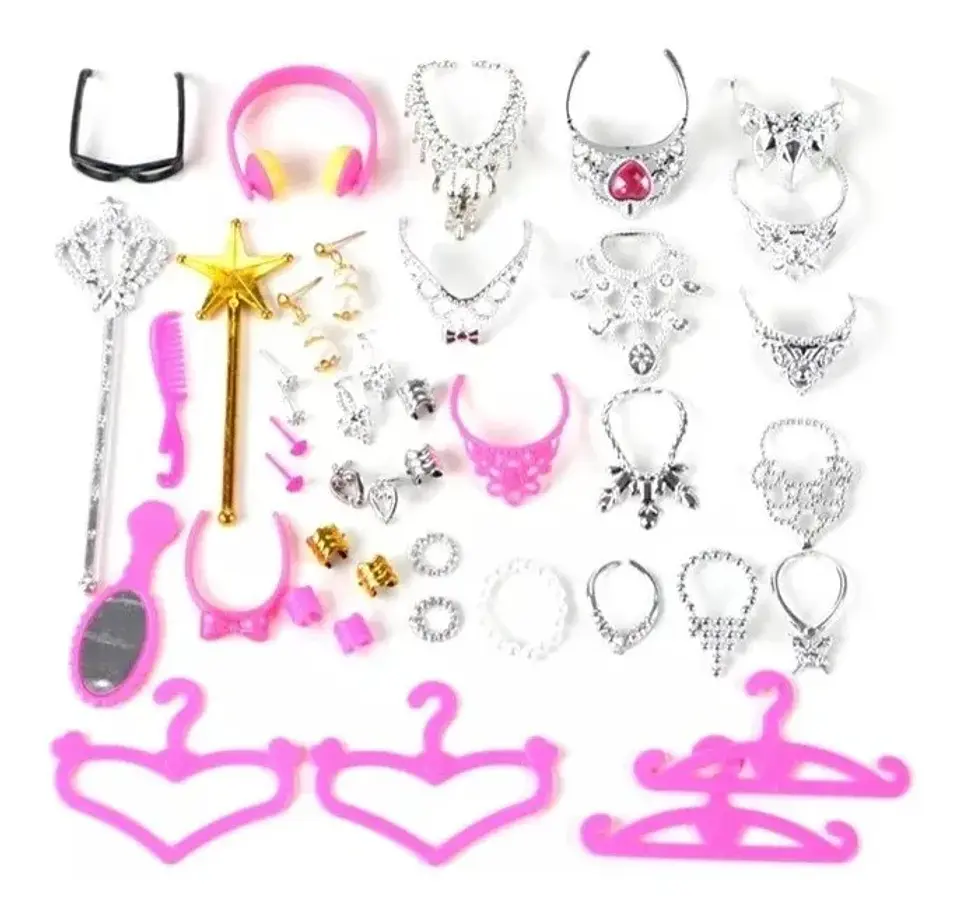 Set 38 Piezas De Accesorios Moda Fashion Para Muñecas Barbie de 30cm 1