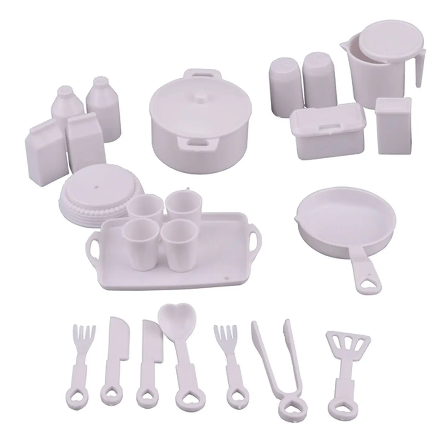 Set 25 Piezas Accesorios Vajilla Cocina Para Muñecas Barbie de 30cm 2
