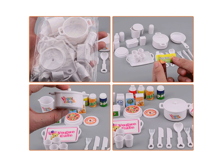 Set 25 Piezas Accesorios Vajilla Cocina Para Muñecas Barbie de 30cm 4