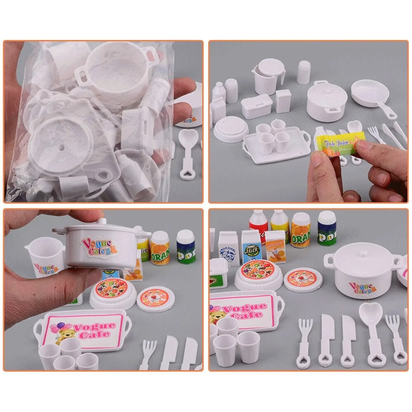 Set 25 Piezas Accesorios Vajilla Cocina Para Muñecas Barbie de 30cm 4