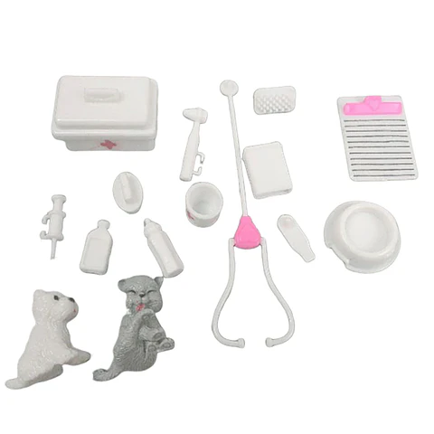 Set 15 Piezas Accesorios Veterinaria Doctor Muñecas Barbie 30cm