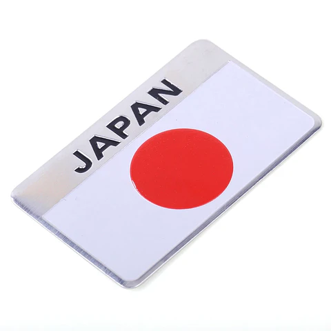 Emblema Japón Logo Bandera Japan Autos Motos Etc 8x5cm