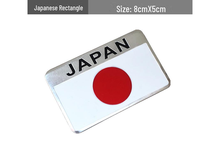 Emblema Japón Logo Bandera Japan Autos Motos Etc 8x5cm 3