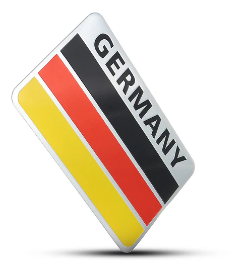 Emblema Alemania Logo Bandera Germany Autos Motos Etc 8x5 cm